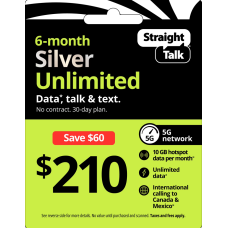 Straight Talk 6 Month Plan Silver Unlimited Straight Talk 6 Month Plan Silver Unlimited
