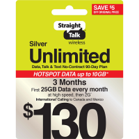 Straight Talk 3 Month Plan Silver Unlimited